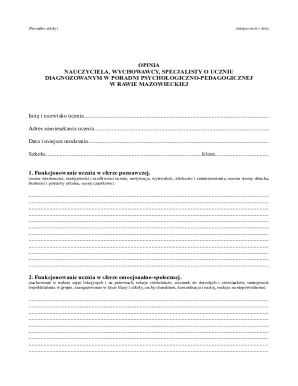Teacher's Opinion on Student Diagnosed in Psychological-Pedagogical Counseling