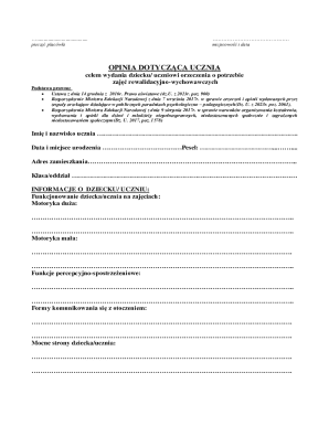 Student Educational Opinion Form
