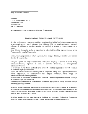 Child Image Consent Form