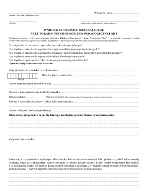 Psychological-Pedagogical Counseling Request Form