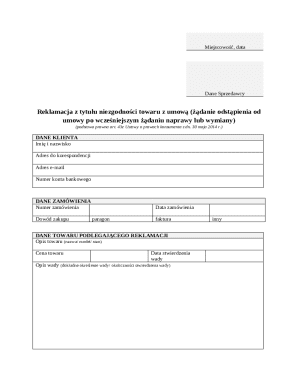 Consumer Complaint Form for Non-Compliant Goods