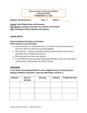 Social Science Worksheet