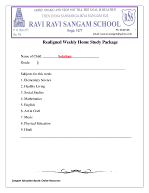 Weekly Home Study Package