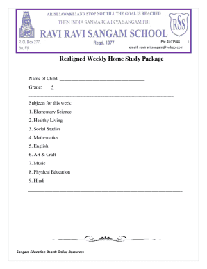 Weekly Home Study Package