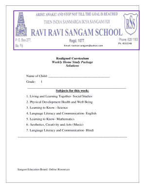 Weekly Home Study Package