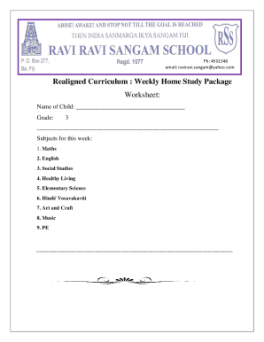 Weekly Home Study Package