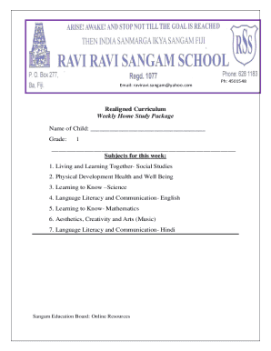 Weekly Home Study Package