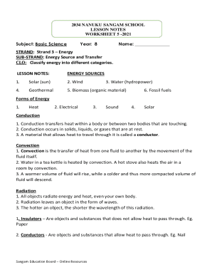 Basic Science Worksheet 5