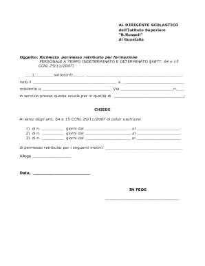 Italian Paid Leave Request Form