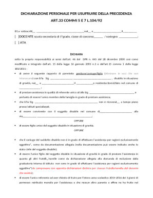 Personal Declaration for Priority Access