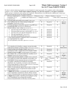 Whole Child Assessment Form