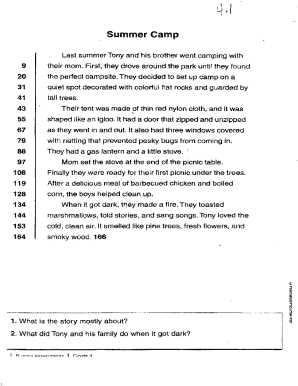 Reading Connected Text Record Sheet