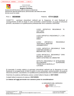 Sicilian Study Leave Application