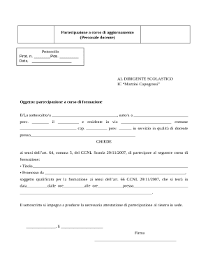 Teacher Training Course Participation Request