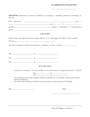 School Leave Request for Family Care