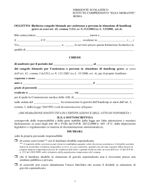 Italian Leave Request Form