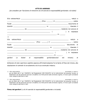 Minor's Enrollment Consent Form