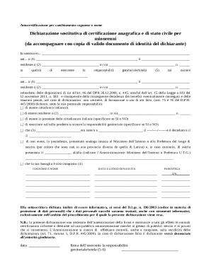 Italian Name Change Autocertificazione