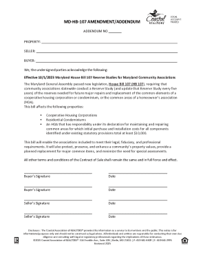 Maryland House Bill 107 Amendment