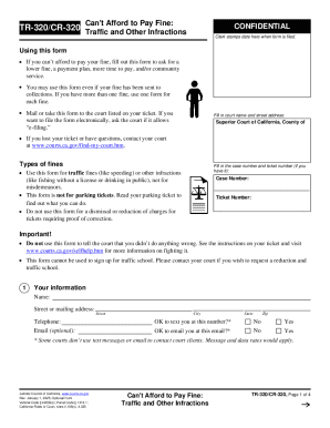 Fine Form Example California Can't Afford to Pay Fine Form - Blank Fillable Template ...