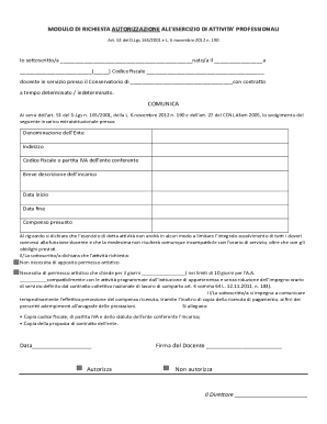 Authorization Request for Professional Activity