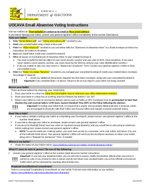 Virginia Absentee Voting Instructions