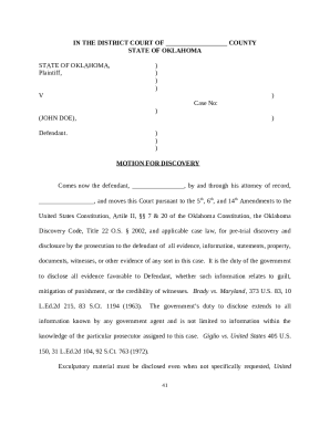 Motion for Discovery