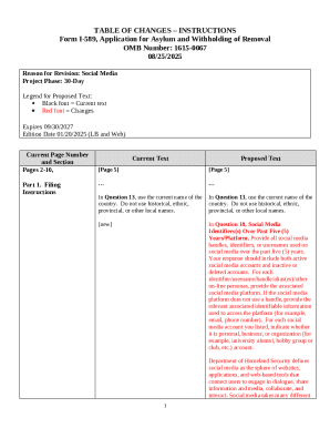 Form I-589 Application for Asylum and Withholding of Removal