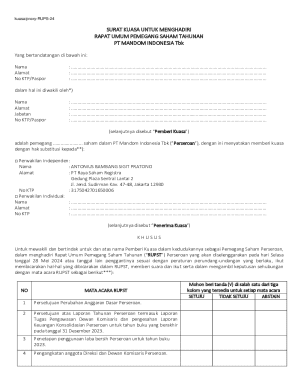 Proxy Form for Annual General Meeting of Shareholders