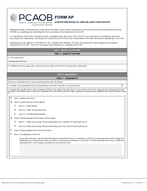 PCAOB Form AP