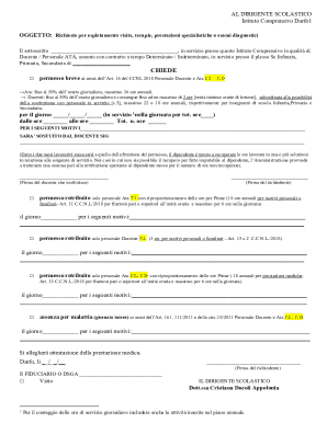 Italian School Leave Request Form