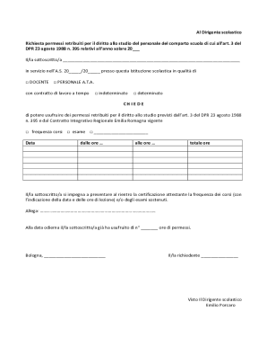 School Study Leave Request Form
