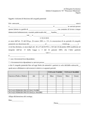Parent Leave Request Form