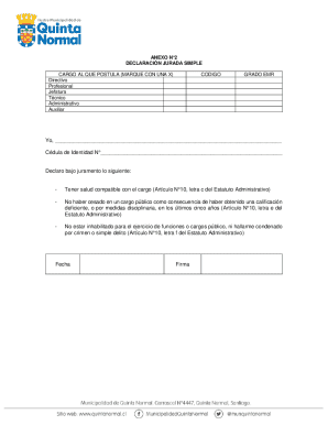 Peru Public Service Job Application Form