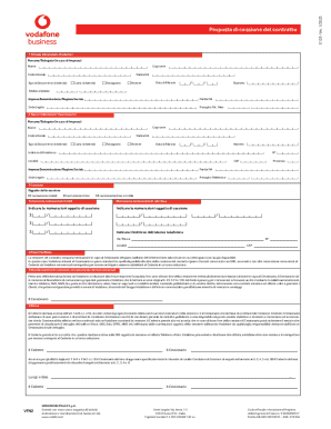 Vodafone Contract Assignment Form
