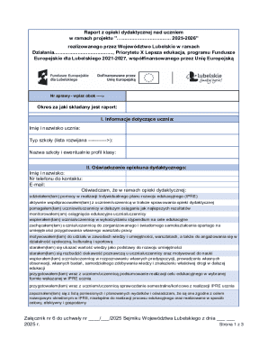 Educational Care Report for Student