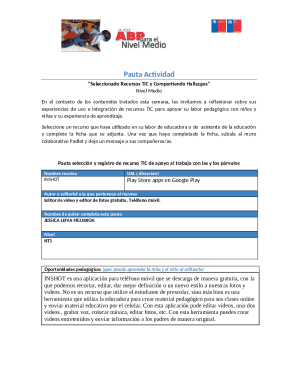 Educator TIC Resource Selection Form