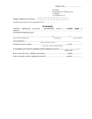 Psychological-Pedagogical Counseling Request Form