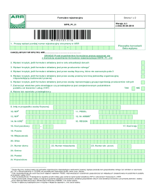 Polish Agricultural Registration Form