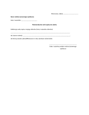 School Enrollment Declaration