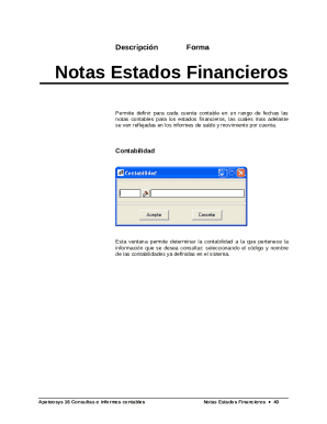 Financial Statements Notes Form