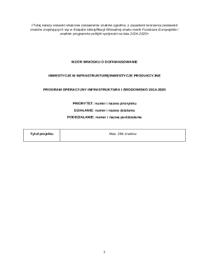 Poland Infrastructure and Environment Grant Application Form
