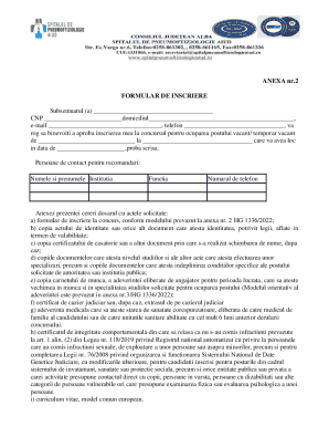 Romanian Job Application Form