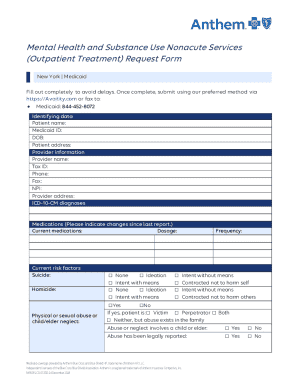 Mental Health and Substance Use Nonacute Services Request Form