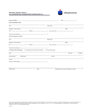PKO Insurance Data Change Request