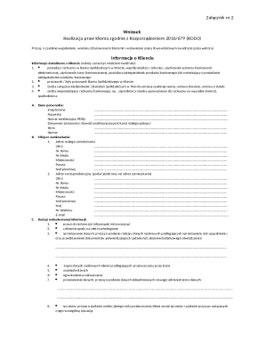Bank Customer Rights Request Form