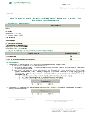 Bank Account Application Form