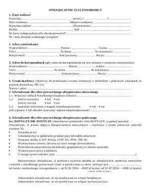 Polish Contractor Declaration Form