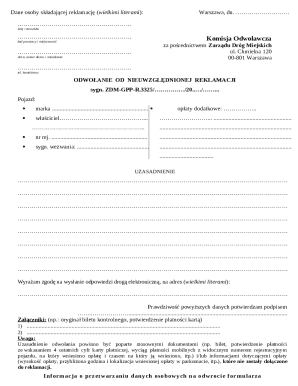 Appeal Against Unresolved Complaint Form