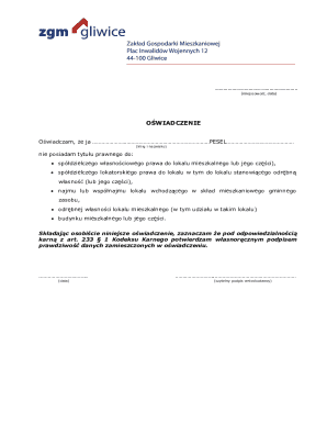 Polish Residential Property Ownership Declaration